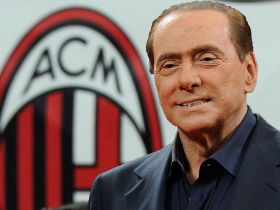 Silvio Berlusconi ai tempi d'oro del Milan, sul tetto d'Europa e del mondo
