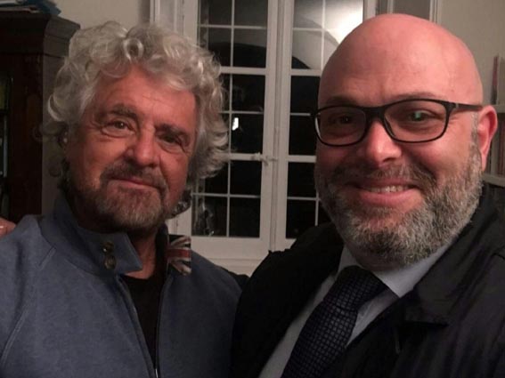 Beppe Grillo con Enrico Maria Nadasi