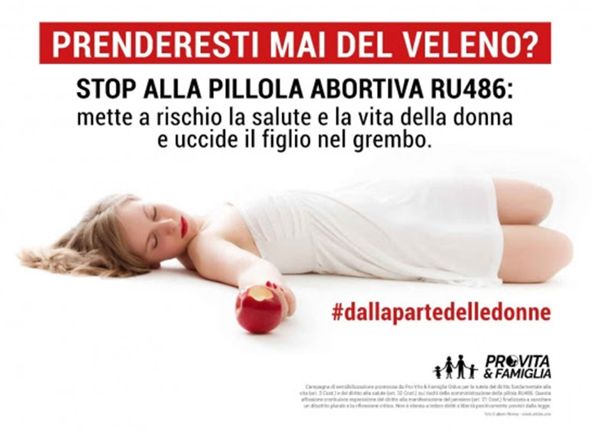 Prenderesti mai del veleno?”, la campagna shock contro la pillola abortiva - Genova3000