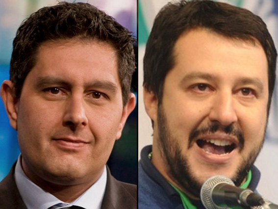 Giovanni Toti con Matteo Salvini